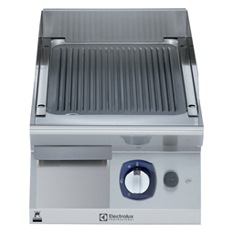 Grilovacia doska PL, 1/2 modul, vrúbkovaná, brúsený chróm, 400 mm