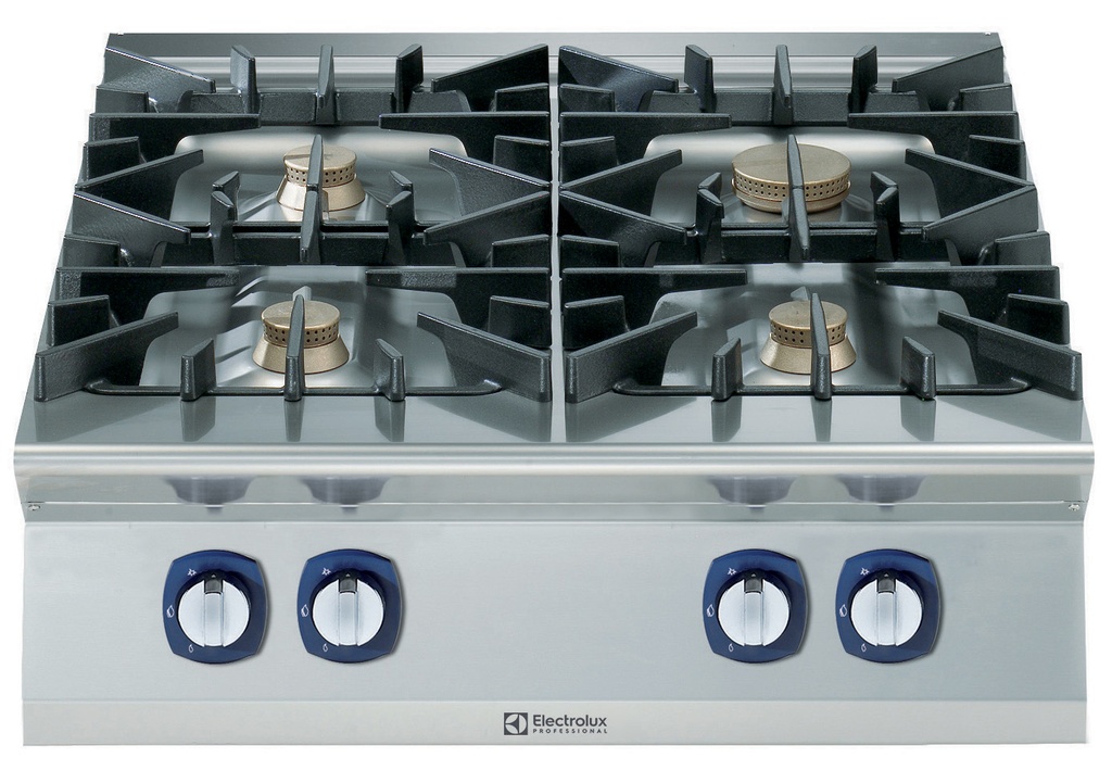 Plynový sporák, 4 horáky, bez podstavby, š. 800 mm