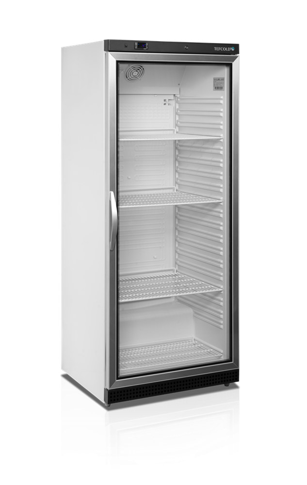 Chladiaca skriňa, presklené dvere, 605 l, biela