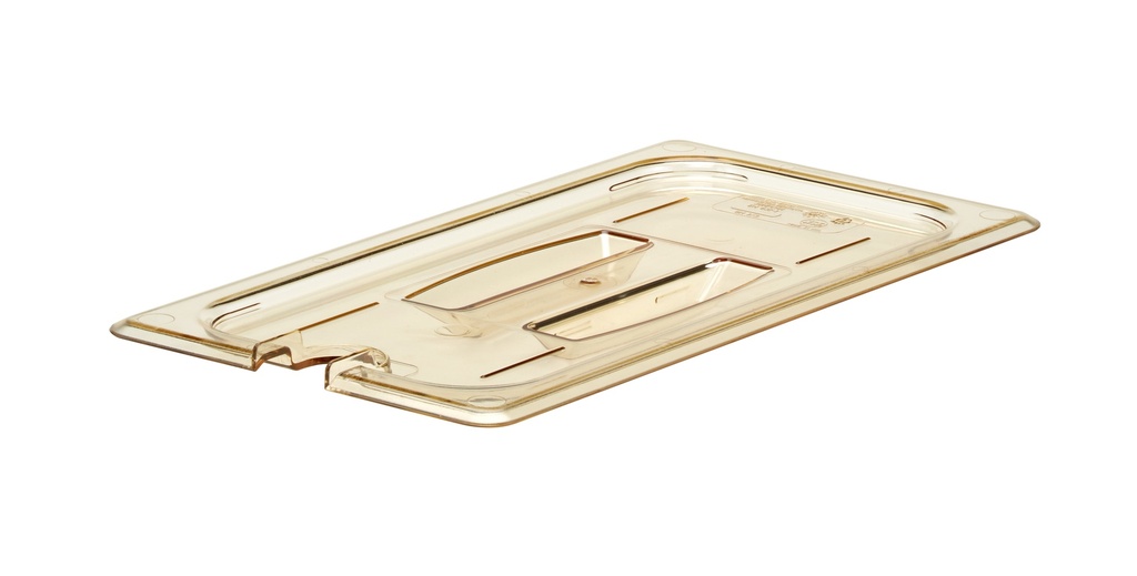 Veko s rukoväťou a výrezom na gastronádobu H-PAN 1/3, 17,6x32,5 cm, jantár