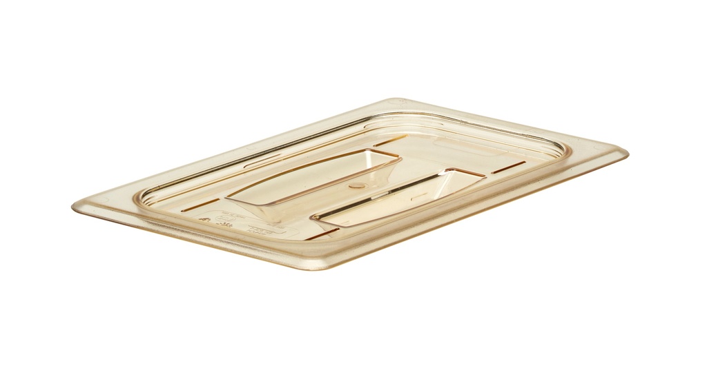 Veko s rukoväťou na gastronádobu H-PAN 1/4, 16,2x26,5 cm, jantár