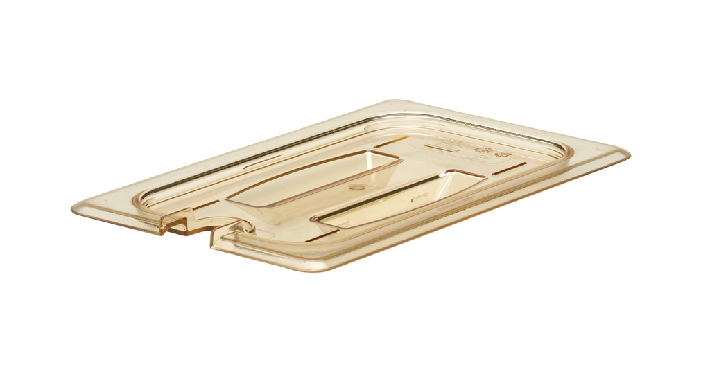 Veko s rukoväťou a výrezom na gastronádobu H-PAN 1/4, 16,2x26,5 cm, jantár