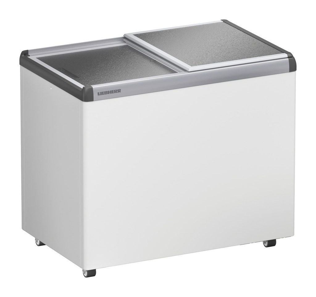 Truhlicová chladnička so statickým chladením, 296 l, biela, hliníkový posuvný kryt