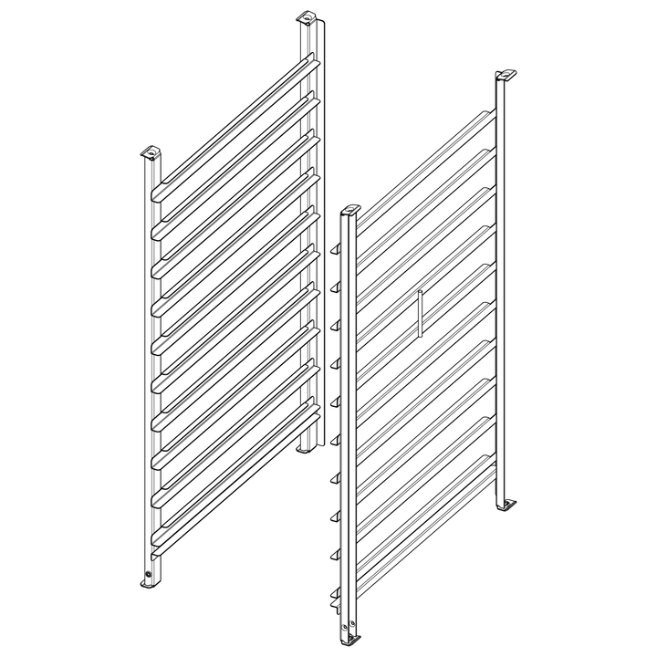 Závesný rám typ 10-1/1, 10 zásuvných roštov, rozteč 68 mm