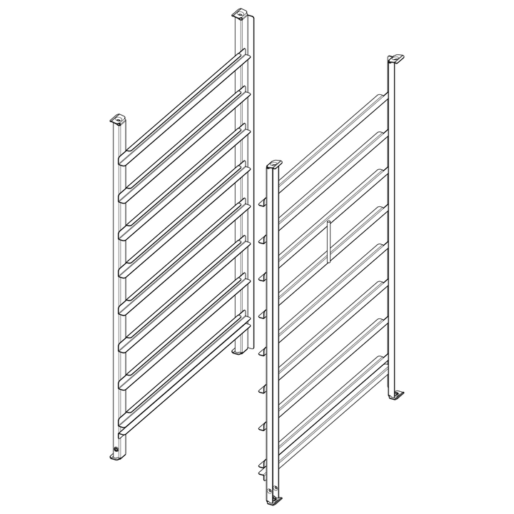 Závesný rám typ 10-1/1, 8 zásuvných roštov, rozteč 85 mm