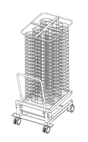 Stojanový vozík na taniere pre typ 20-2/1, na 120 tanierov