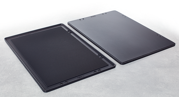 Doska na grilovanie a pizzu 400 × 600 mm, pekárska, s povrchovou úpravou TriLax