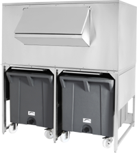 Zásobník na ľad Double Roller Bin 500, 2 x 108 + 300 kg