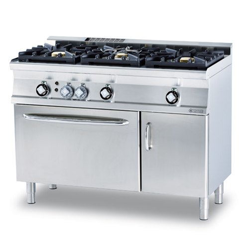 Sporák kombinovaný, 3 horáky, skrinka,  1200/600