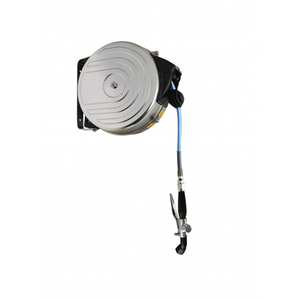 Sprcha nástenná nerezová, samonavíjacia hadica dlhá 15 m