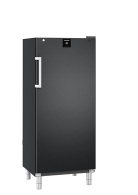 Mraziaca skriňa, plné dvere, čierny nerez/sivá, 472 l