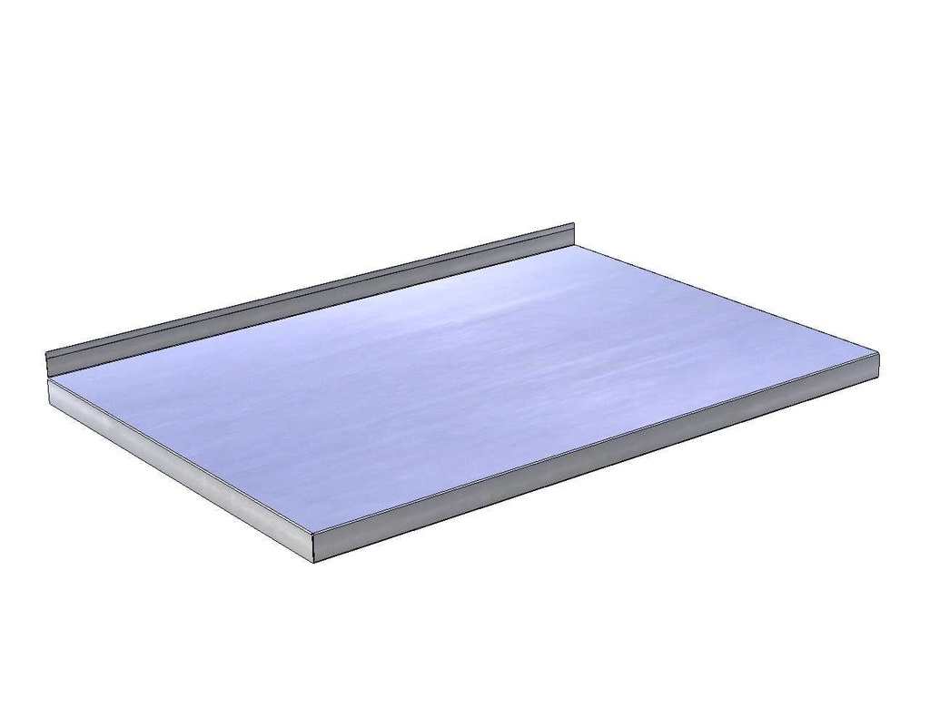 Pracovná doska jednoduchá nerezová