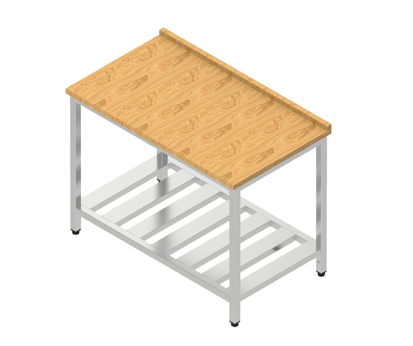 Pracovný stôl s bukovou doskou a s roštom