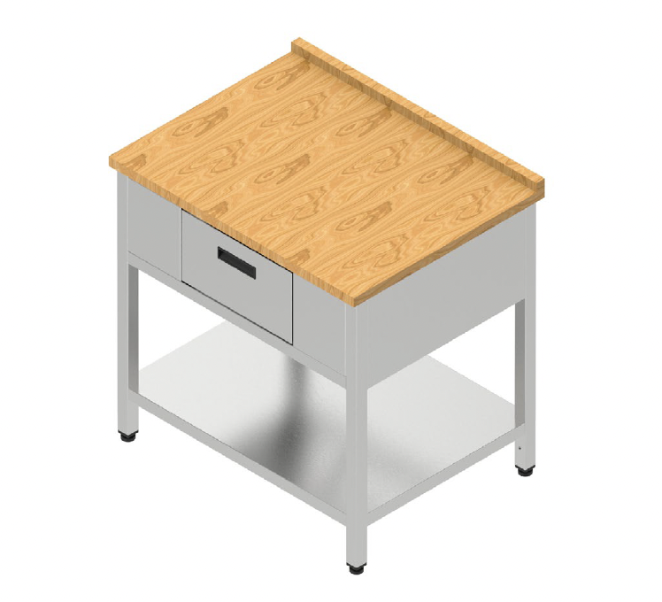 Pracovný stôl zásuvkový s bukovou doskou
