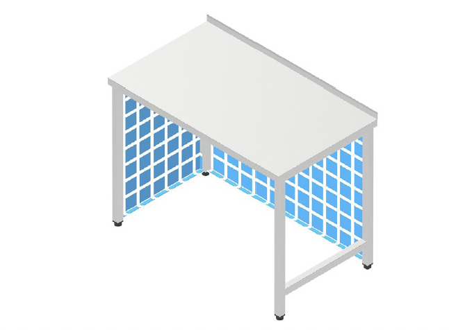 Krytovanie stola po zem - pravá strana