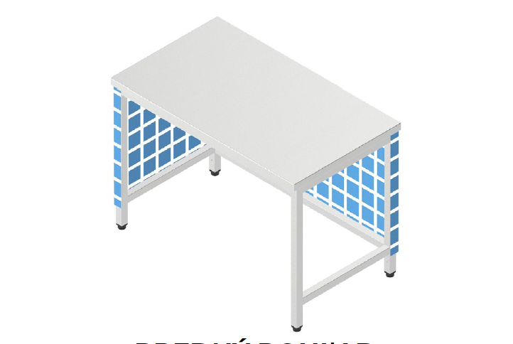 Výdajové krytovanie bez soklu - zadná strana