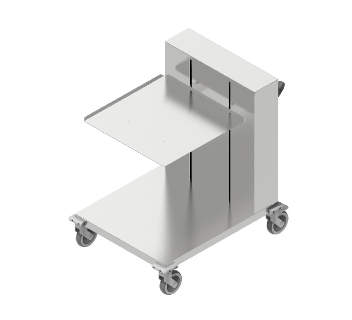 Vozík na tácky s polohovateľnou policou