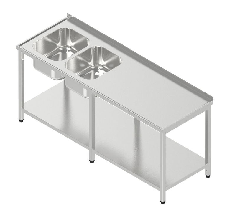 Umývací stôl dvojdrez veľký s policou