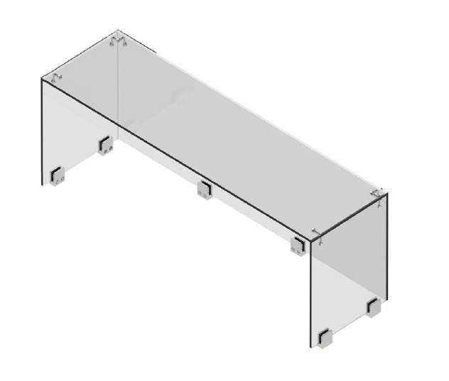 Hygienický zákryt sklenený montovaný