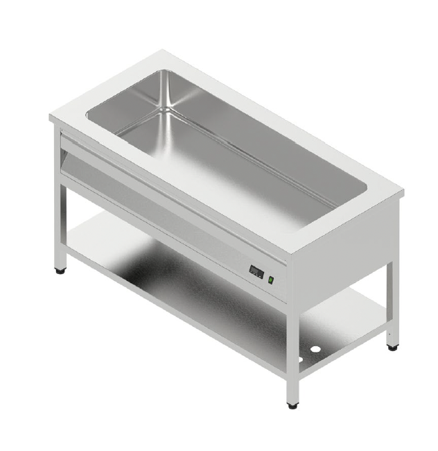 Výdajný ohrevný pult s lisovanou vaňou