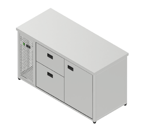 Chladiaci stôl nápojový - 2 zásuvky, 1 dvere