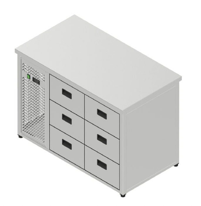 Chladiaci stôl pre GN - 6 zásuviek