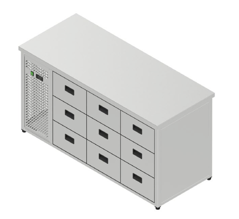 Chladiaci stôl pre GN - 9 zásuviek