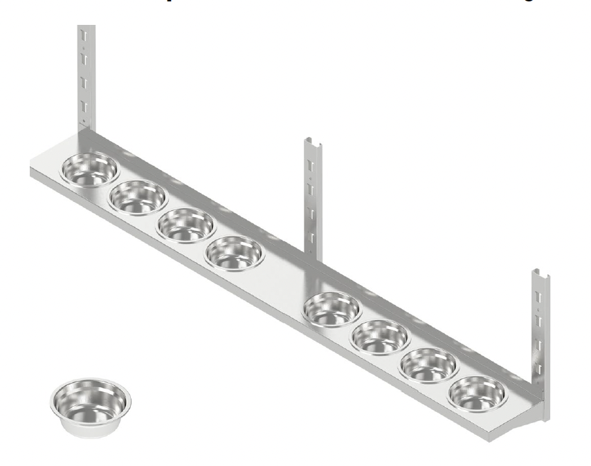 Nástenná polica na kruhové koreničky