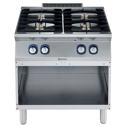 [371178] Sporák plynový, 4 horáky (4x5,5kW), na otvorenej podstavbe, 1/1 modul - 800mm