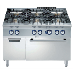 [391013] Plynový sporák, 6 horákov, plynová rúra, š. 1200 mm