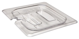 [60CWCHN135] Veko na gastronádobu s rukoväťou a výrezom  1/6, 16,2x17,6 cm, priehľadný PC 