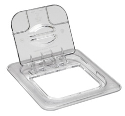 [60CWL135] Veko na gastronádobu s výklopnou časťou 1/6, 16,2x17,6 cm, priehľadný PC