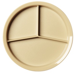 [HK93BCW133] Plytký tanier delený, priemer 24,1 cm, béžový