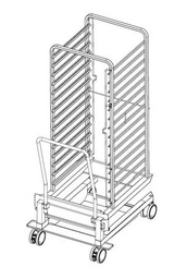 [60.22.394] Stojanový vozík typ 20-2/1, 15 zásuvných roštov, rozteč 84 mm