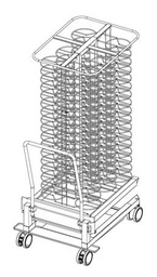 [60.22.399] Stojanový vozík na taniere pre typ 20-2/1, na 100 tanierov