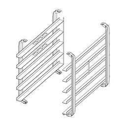 [60.61.576] Závesný rám typ 6-1/1, 5 zásuvných roštov, 400x600mm, rozteč 86 mm, pekárska norma