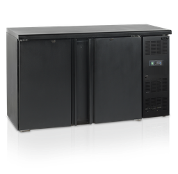 [CBC210] Stôl chladiaci barový, 2 x dvere, čierny, 290 l