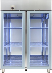 [727956] Chladiaca skriňa GN 2/1, 1430 l, +2°+10°C, nerez/sklo,  R290