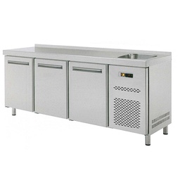 [RT-3D-S] Stôl chladiaci s drezom, 3 x dvere
