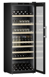 [WFbli 7741] Vinotéka, 1 zóna, 628 l, čierna, presklené dvere, smart