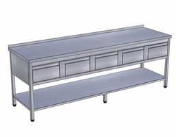 Pracovný stôl päťzásuvkový