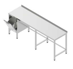 Pracovný stôl veľký s výklopným košom