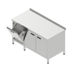 Pracovná skriňa s 2 dverami a výklopným košom