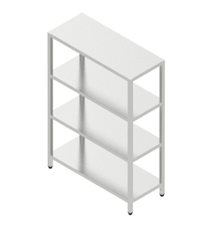 Regál so 4 plnými policami zváraný