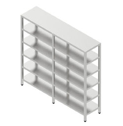 Regál so 6 plnými policami veľký zváraný