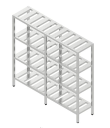 Regál so 4 roštovými policami veľký zváraný