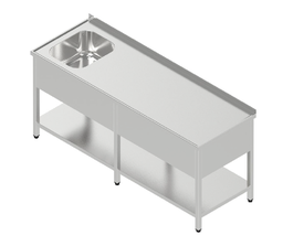 Umývací stôl jednodrez veľký krytovaný s policou