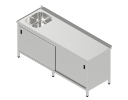 Umývací stôl jednodrez veľký krytovaný s posuvnými dverami