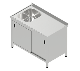 Umývací stôl jednodrez krytovaný s posuvnými dverami