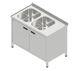 Umývací stôl dvojdrez krytovaný s krídlovými dverami